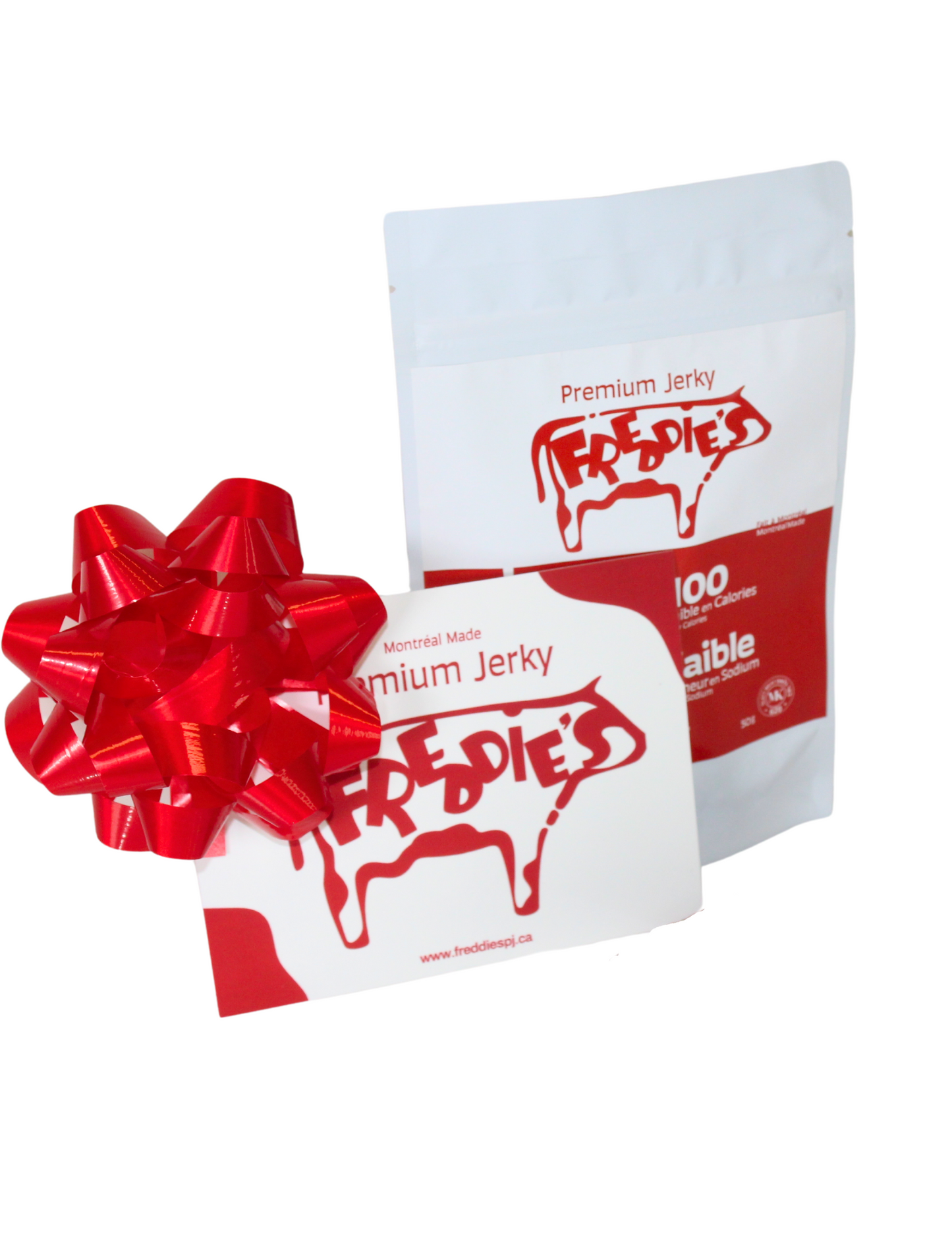 photo of freddies gift card and an original freddie bag