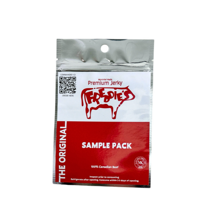 Looking for a taste of the Freddie's experience? We've got you covered. The Freddie's Sampler is our two-bite bag of our Original beef jerky variety